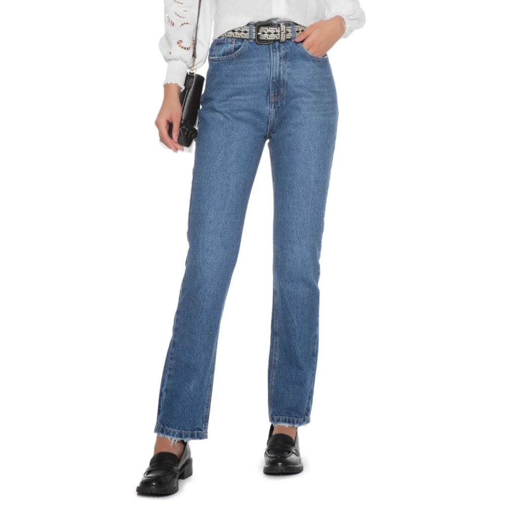 Carol Bassi Maria Rudge Straight leg jeans Brazilian Designer Denim